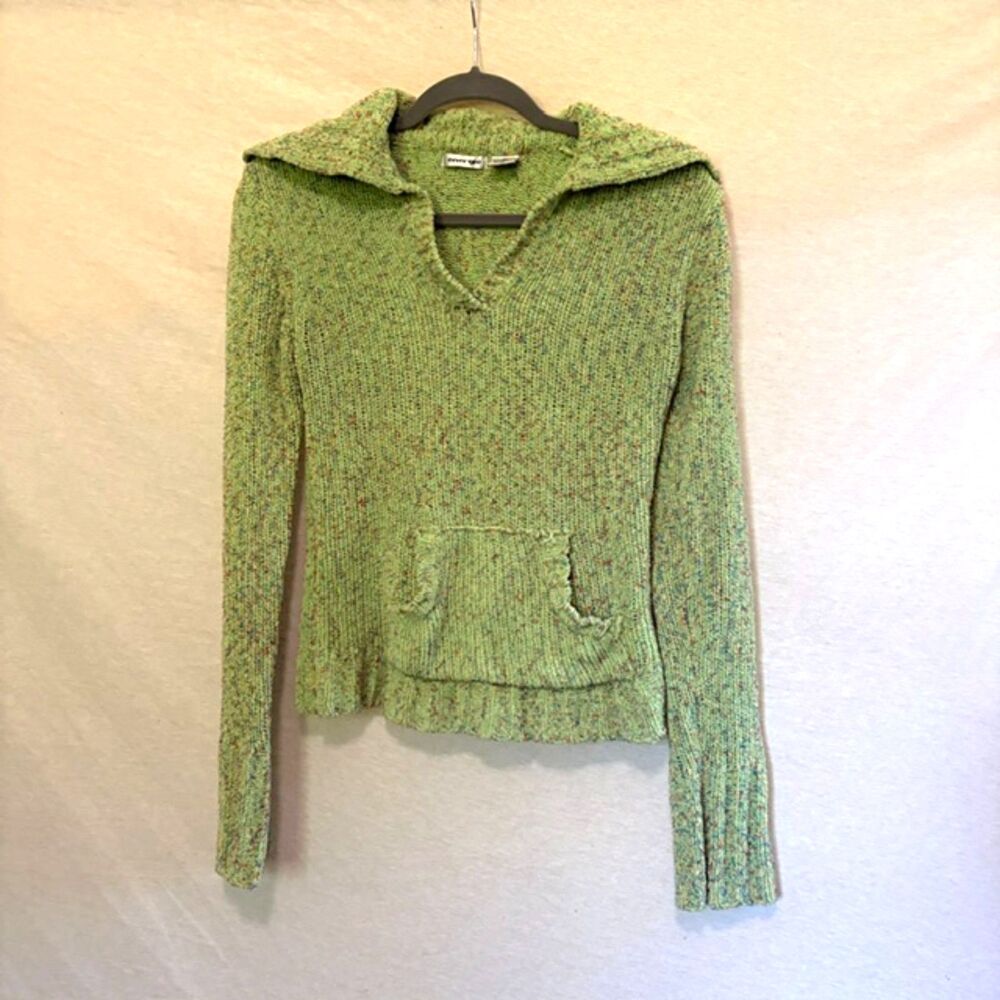 Retro Y2K Flecked Knit Sweater